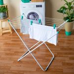 Varal de Chão Nápoles Aço Branco 79x78x51cm Secalux