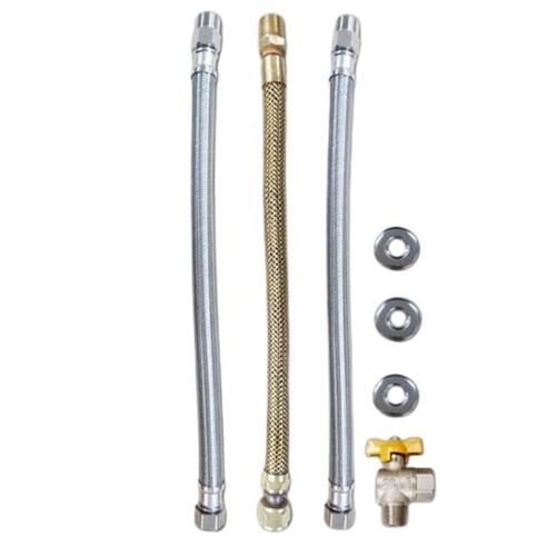 Kit Aquecedor com Engate Metálico 40cm e Válvula Esfera 1/2" Distak