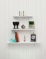 Prateleira MDP Branco com Suporte Invisível 80x25x1,5cm