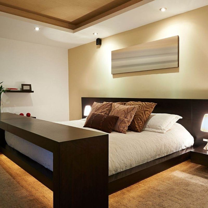 Pack 5 Spots de LED Embutir Quadrado Branco 5W 400 Lúmens Luz Amarela