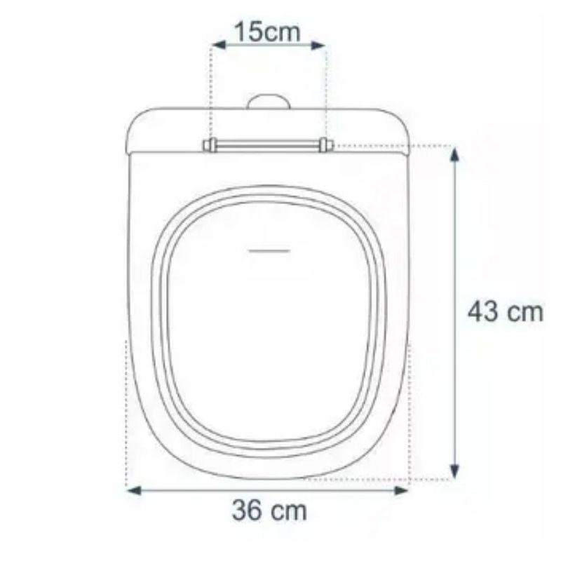 Assento Sanitário Almofadado Delicat Multi Quadrado Preto