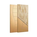 Folha de Porta Frisada Sarrafeada HDF Pinus Angelim FR10 210x70cm