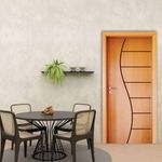 Folha de Porta Frisada Sarrafeada HDF Pinus Angelim FR10 210x70cm