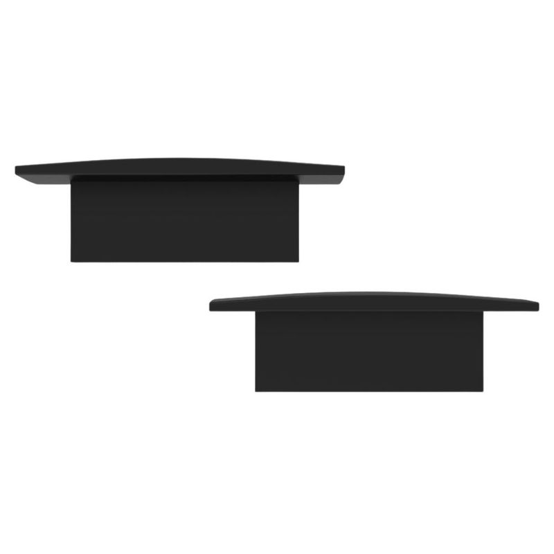 Perfil de Embutir Alumínio 24mm Preto com 3 Metros