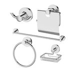 Kit Acessórios para Fixar Inox Redondo com 5 peças Cromado