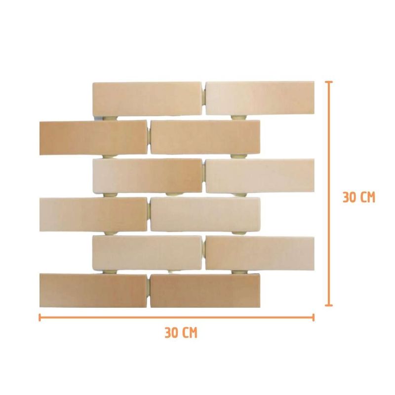 Revestimento Esparta Bold Acetinado Marrom 5x15cm 1,42m2