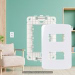Placa 2 Postos 4x2 com Suporte Branca Linha B3