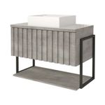 Gabinete para Banheiro Frise Metalon Cimento 65cm