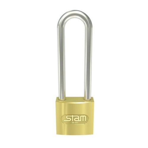 Cadeado Haste Longa E-coat Zamac Latonado Stam