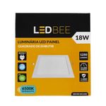 Painel de LED Embutir 18W 21,9x21,9cm 1350 Lúmens Luz Branca