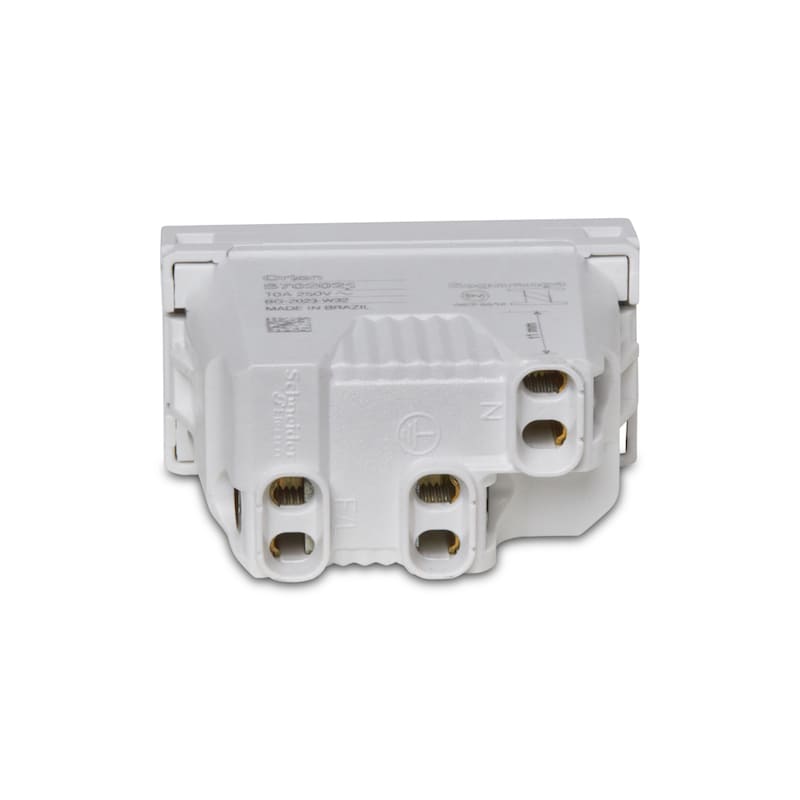 Módulo Tomada 2P+T 10A/250V Branco Orion