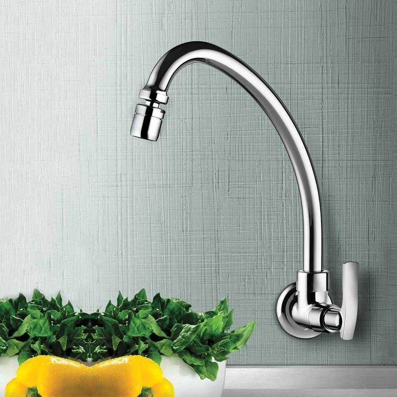 Torneira para Cozinha Parede 1/4V Bica Média Cromado 1168 C29