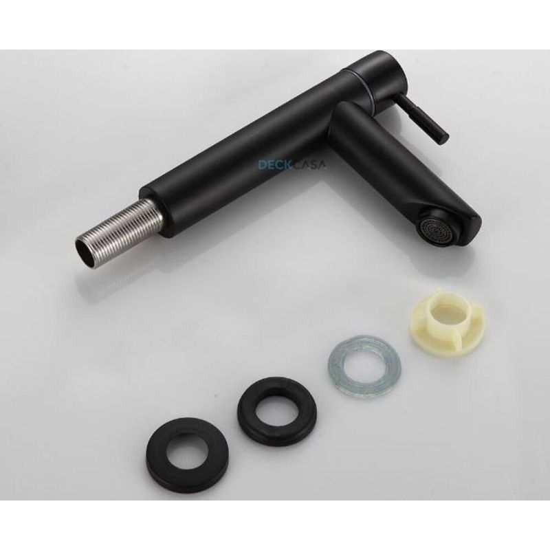 Torneira para Banheiro Mesa 1/4V Bica Baixa Preto Redondo 6609P