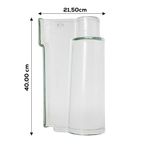 Telha Portuguesa de Vidro Texturizada Transparente 40x21,5cm Ibravir