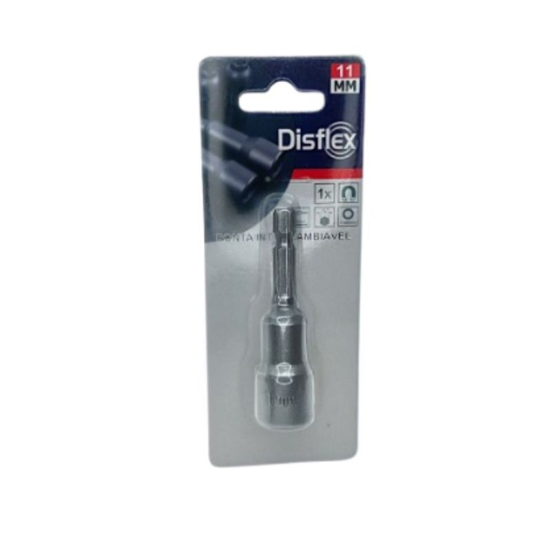 Soquete Sextavado Tipo Canhão Magnético 11mmx65mm Disflex