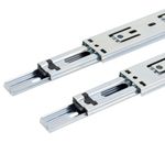 Corrediça Telescópica H35 Mini 400mm Até 25Kg 01 Par Zincada