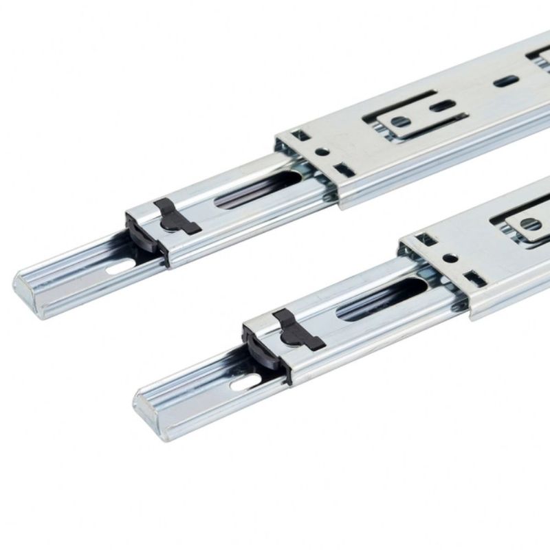 Corrediça Telescópica H35 Mini 400mm Até 25Kg 01 Par Zincada
