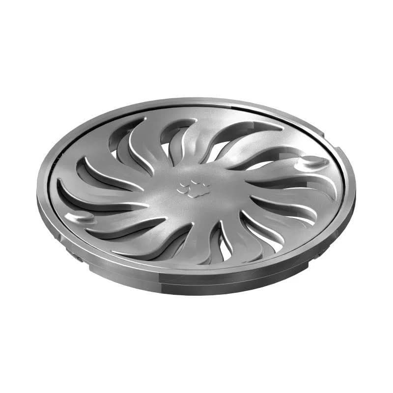 Grelha Redonda Abre e Fecha PVC Cinza DN100 Tigre