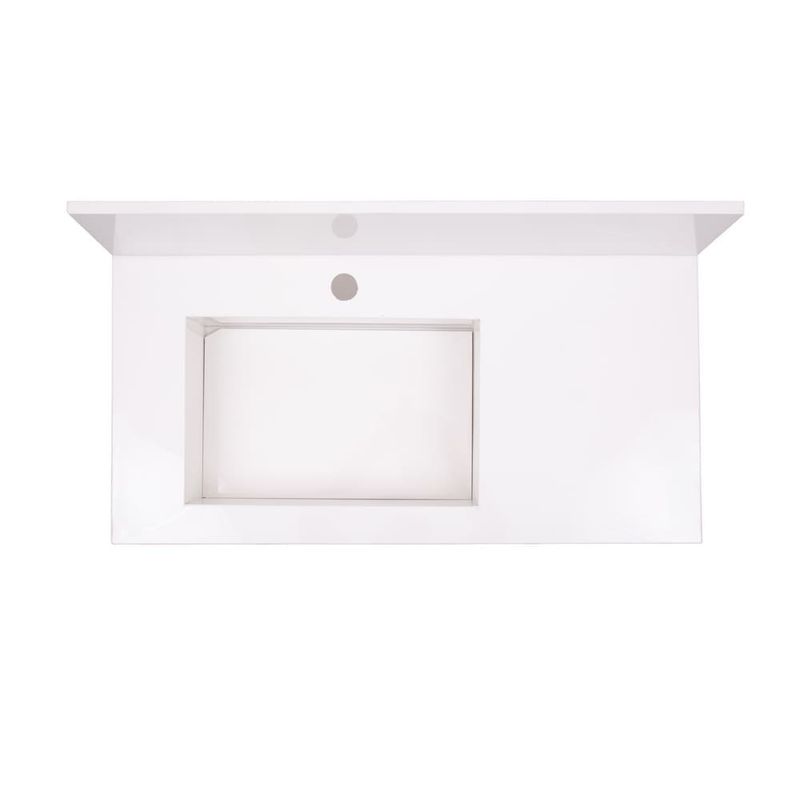 Bancada de Porcelanato para Banheiro 80x40cm Branco Liso