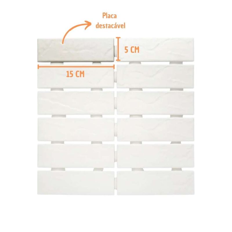 Revestimento Casa Blanca Bold Acetinado Branco 5x15cm 1,42m2