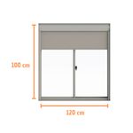 Janela Persiana 2 Folhas Blackout de Tecido Alumínio Branco 120x100cm