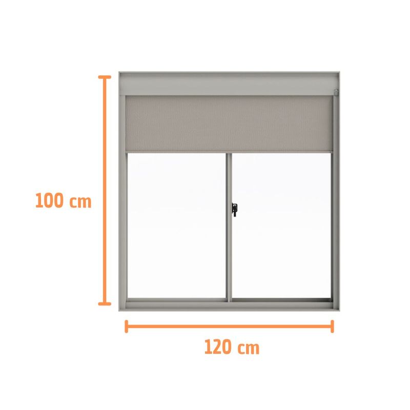 Janela Persiana 2 Folhas Blackout de Tecido Alumínio Branco 120x100cm
