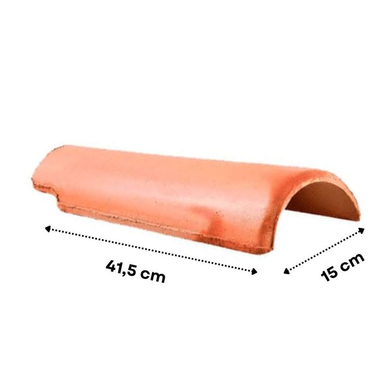 Telha Colonial Cerâmica Capa Carioca Vermelha Marajó