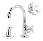 Torneira para Banheiro Mesa 1/4V Bica Média Cromado 8195 C21 ABS