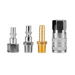 Jogo de Acessórios Pneumáticos Encaixe Rápido e Rosca 1/4" NPT 4 Peças
