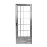 Porta Palito Alumínio Brilhante Vidro Liso Direito 210x80cm