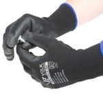 Luva de Segurança Tátil Black Tricotada Preta Tamanho P CA30916