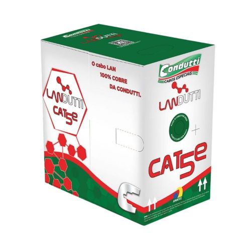 Cabo de Rede UTP CAT5E 4Px24AWG 100MHz CMX Azul 100 Metros Condutti