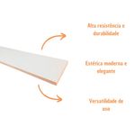 Ripa de MDF 2 Faces Branco Texturizado 15mm 2750x350mm