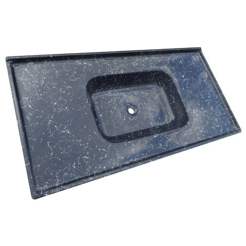 Pia para Cozinha Sintética Pop 100x50cm Onix com Cuba Central