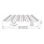 Telha Trapezoidal Metálica Galvalume Natural TR40 0,98x3m Calhaforte
