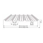 Telha Trapezoidal Metálica Galvalume Natural TR40 0,98x6m Calhaforte