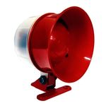 Sirene Luz Vermelha Piscante para Sistemas de Incêndio 12/24V 115dB