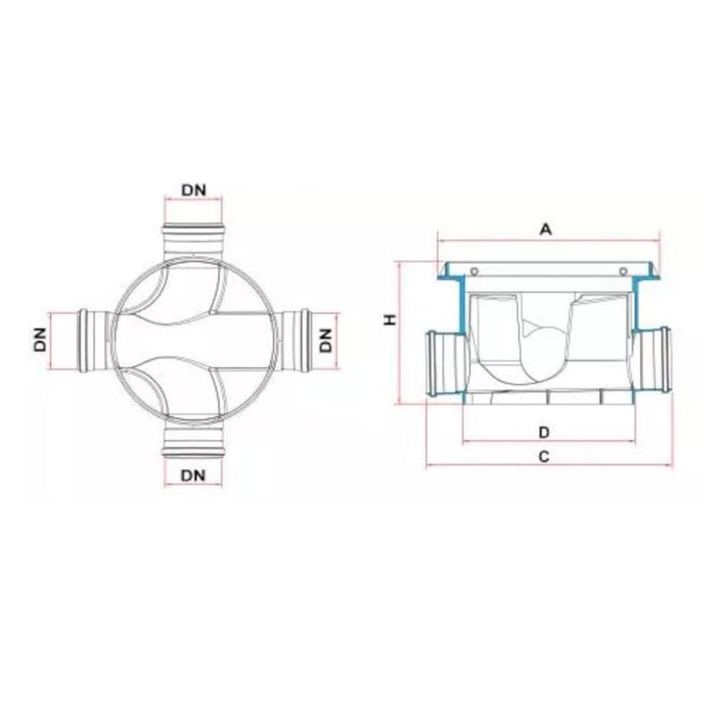 Caixa de Inspeção PVC Preto 25,6cm Tigre