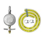 Regulador Gás Doméstico 1kg/h 3/8" BM com Mangueira 1,20m Aliança