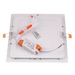 Painel de LED Embutir Slim 18W 22,5X22,5cm 1530 Lúmens Luz Branca