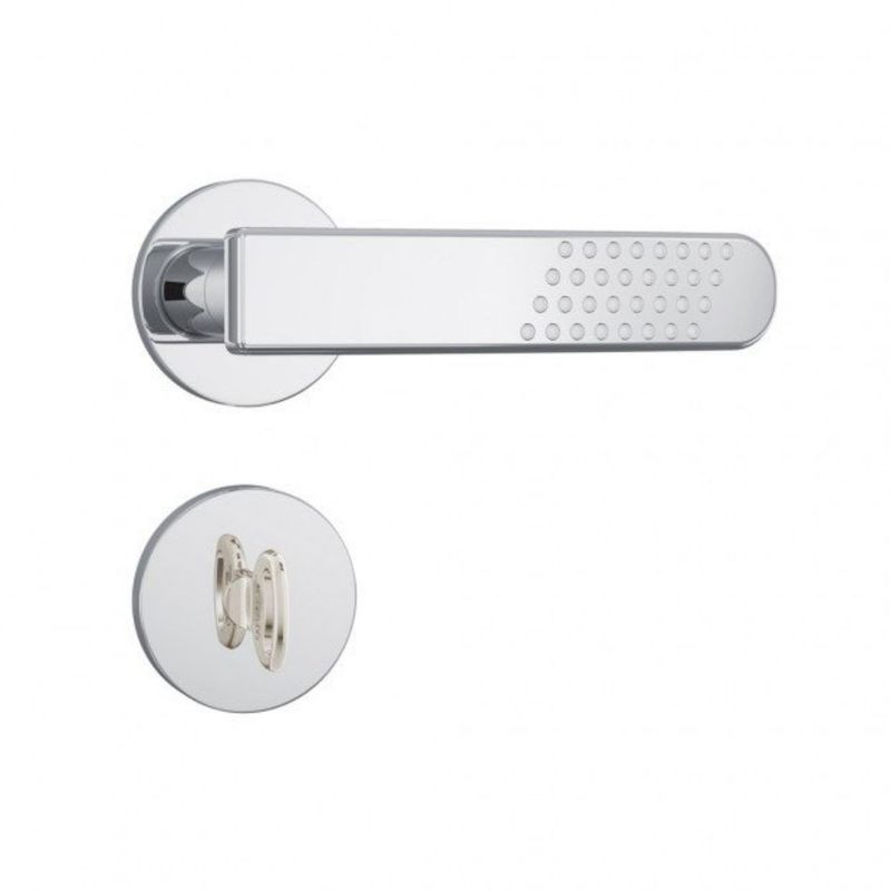 Fechadura Banheiro Roseta Redonda 823-21 40mm Cromada
