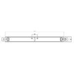 Perfil Travessa Pequeno Aço Galvanizado T24 32x24mm 0,625m Multiperfil