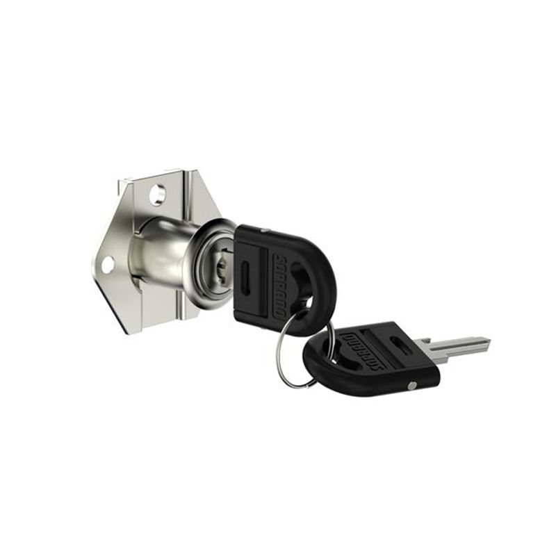 Fechadura Para Gaveta com Chave Escamoteável 22mm Níquelada