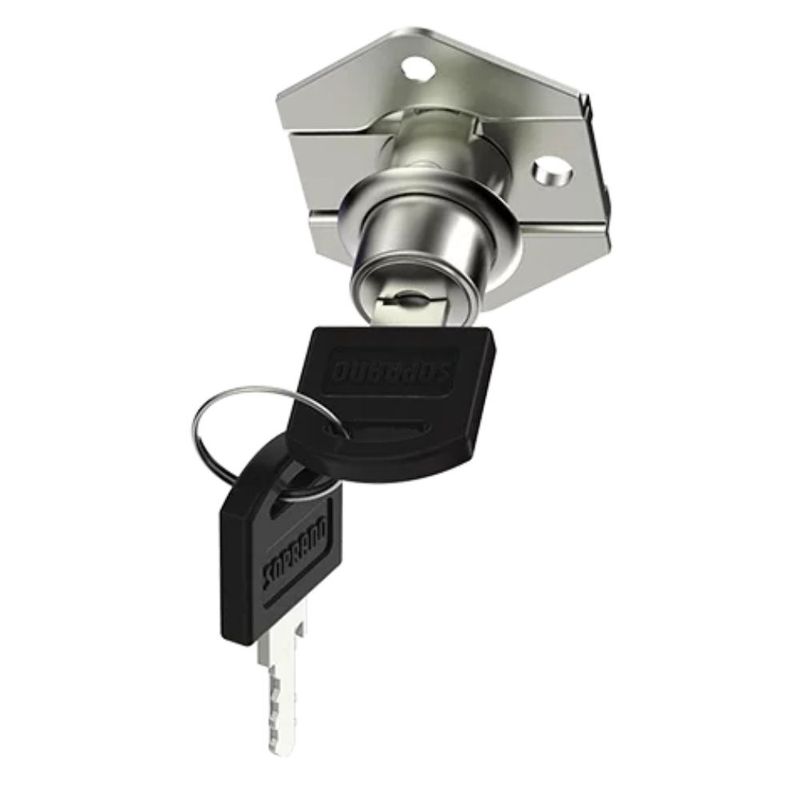 Fechadura Para Gaveta com Chave Escamoteável 22mm Níquelada