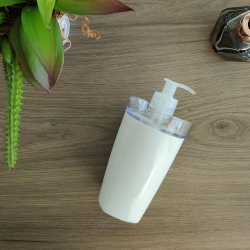 Porta Sabonete Líquido para Banheiro Tule Branco Fosco