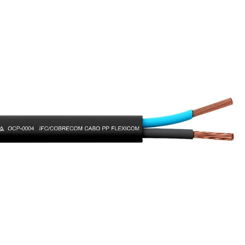 Cabo PP 2x2,5mm² 300/500V Cobrecom 100 Metros