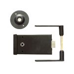 Fechadura para Porta Corta Fogo de Sobrepor sem Chave Preta