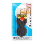 Calço Eva Autoadesivo Redondo Antideslizante 38mm Preto 04 Peças