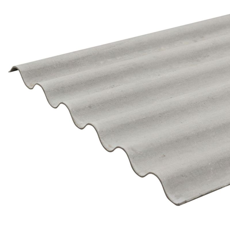 Telha Ondulada de Fibrocimento Cinza 5mm 2,44x1,1m Casalit