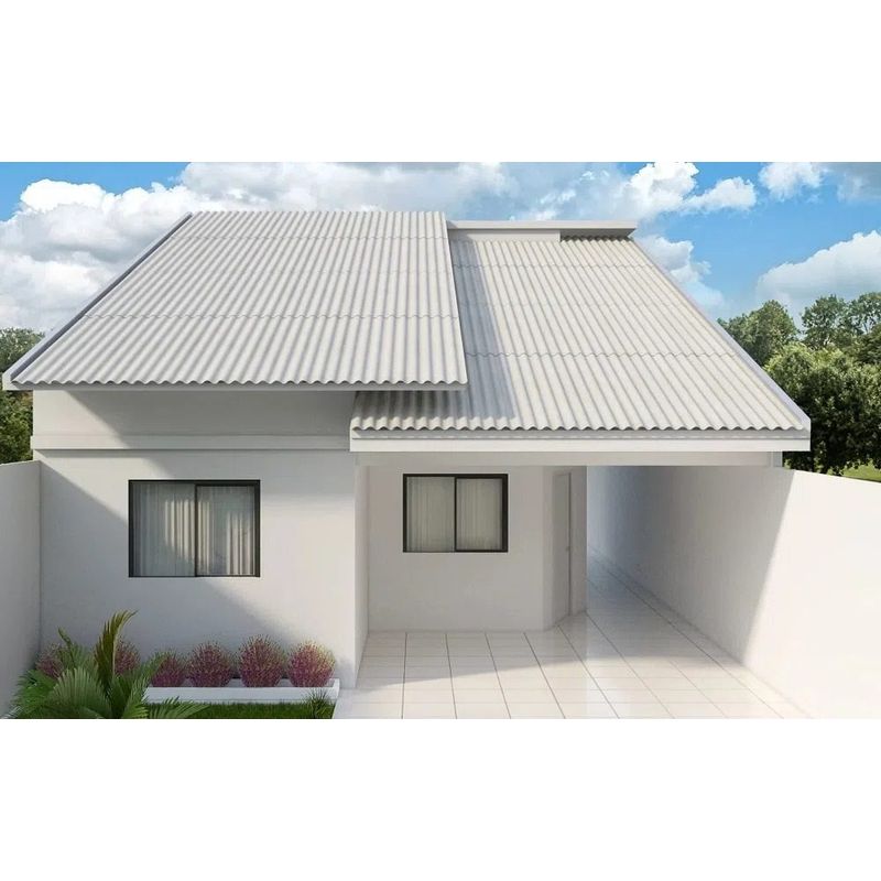 Telha Ondulada de Fibrocimento Cinza 5mm 2,44x1,1m Casalit